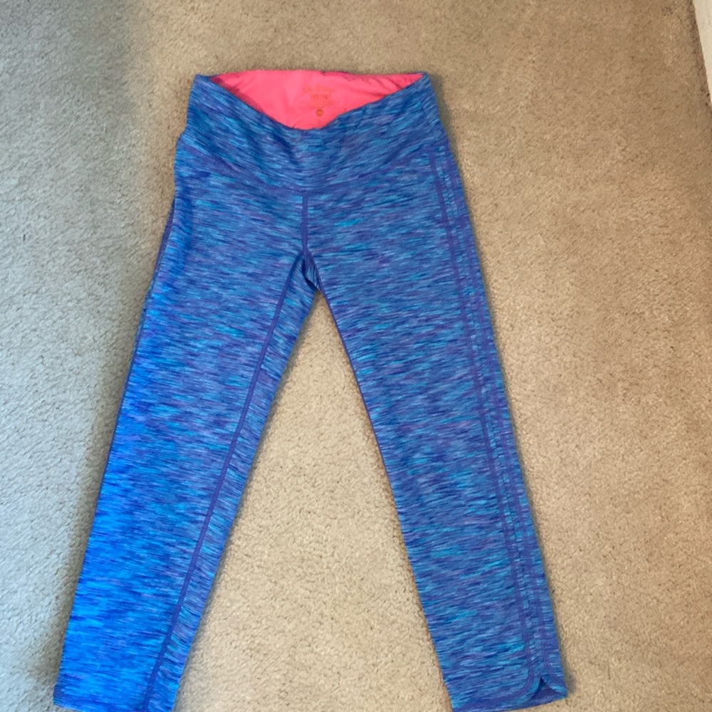 LILLY PULITZER 🩷 LUXLETIC WEEKENDER UPF CAPRI LEGGINGS Women's Size XS